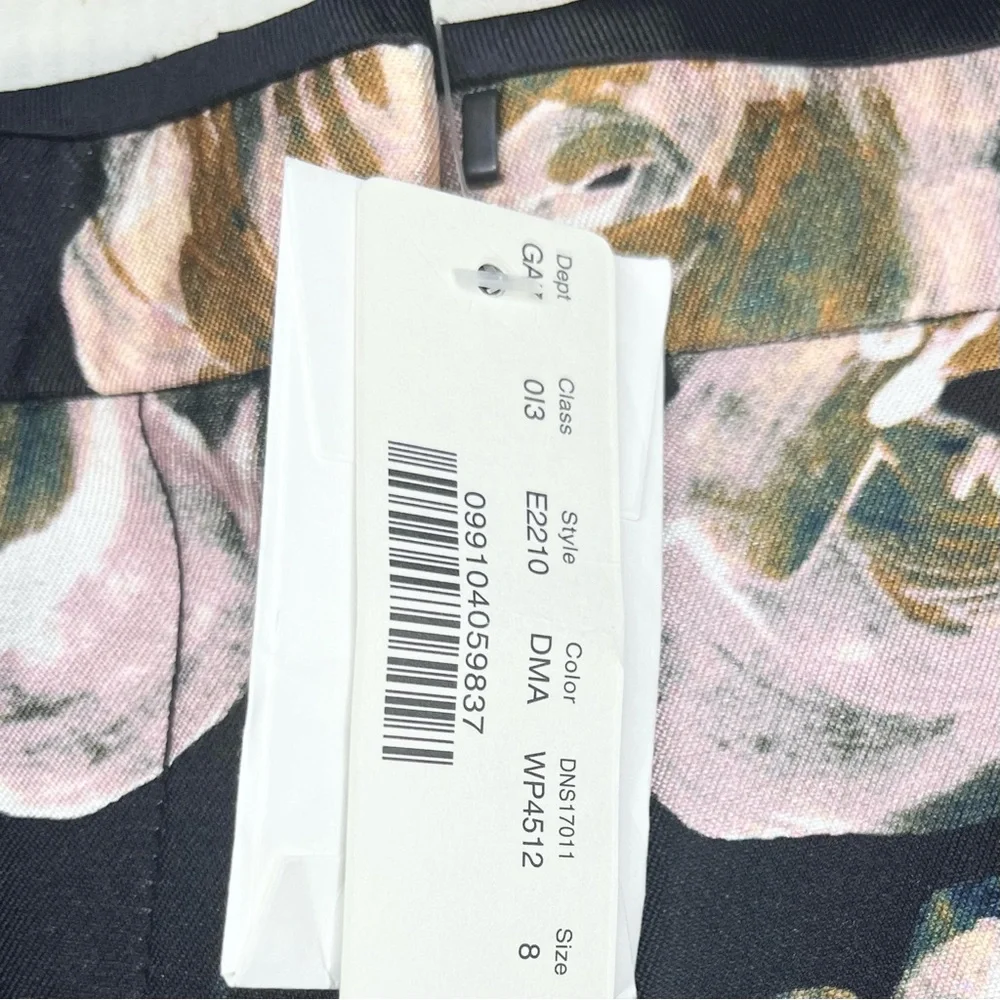 J. Crew Black and Pink Silk Floral Cropped Pants - Picture 4 of 8